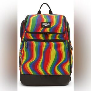 NWT Speedo Teamster 2.0 35L Rainbow Wave Swim Backpack